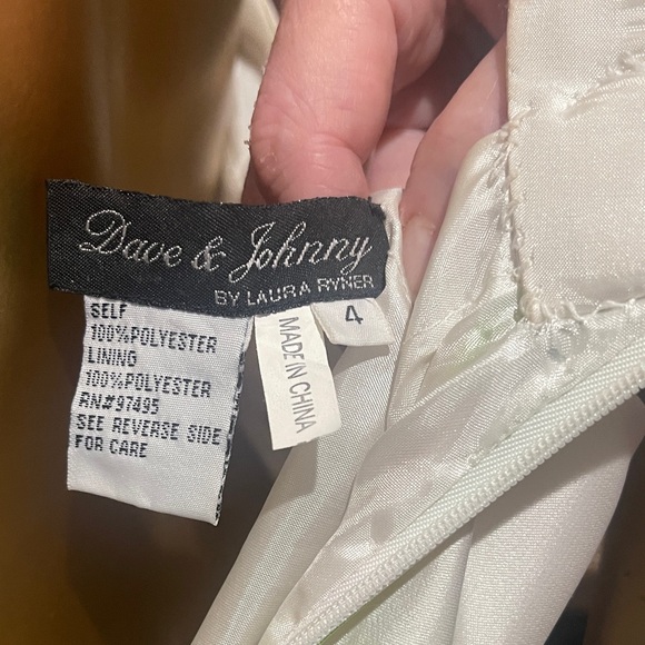 Dave & Johnny White Halter Maxi Dress with Multicolor Paisley Accents - Picture 5 of 5